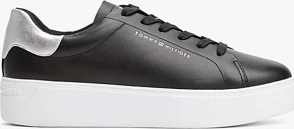 Tommy Hilfiger Kadın Klasik Platformlu Kort Tarzı Siyah Sneaker FW0FW08756BDS - Image 1