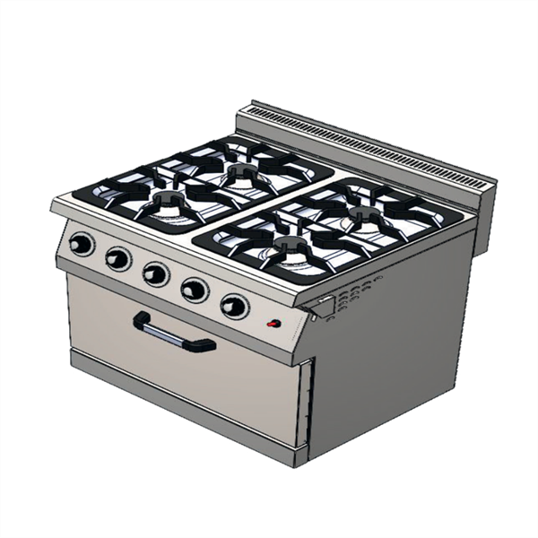 CSA Karacasan 80 cm 700 Seri Set Üstü 4+1 Fırın Doğalgazlı Kuzine (80x70x85Cm) - Image 1