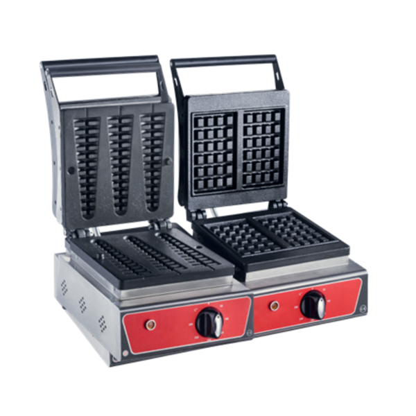 CSA Karacasan Elektrikli Kare + Çubuk Waffle Makinesi - Image 1