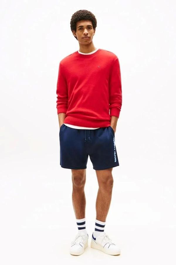 Tommy Jeans Erkek Rahat Kesim Klasik Plaj Mavi Şort DM0DM21781C1G - Image 1