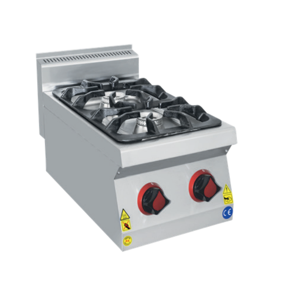 CSA Karacasan 40 cm 700 Seri Set Üstü İki Gözlü Doğalgaz Ocak - Image 1