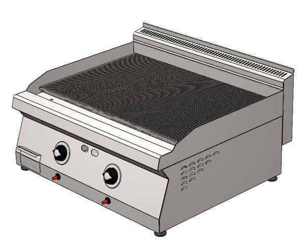 CSA Karacasan 80 cm 700 Seri Set Üstü Tüplü Tam Kanallı Izgara - Image 1