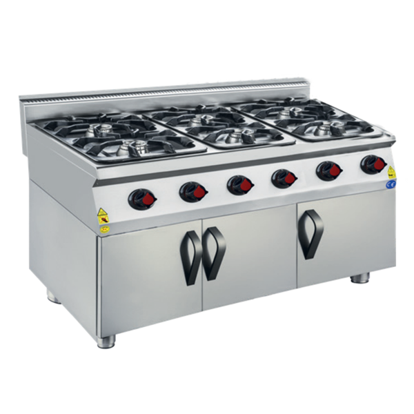 CSA Karacasan 900 Seri  Dolaplı 120 cm 6 Gözlü Doğalgazlı Ocak - Image 1