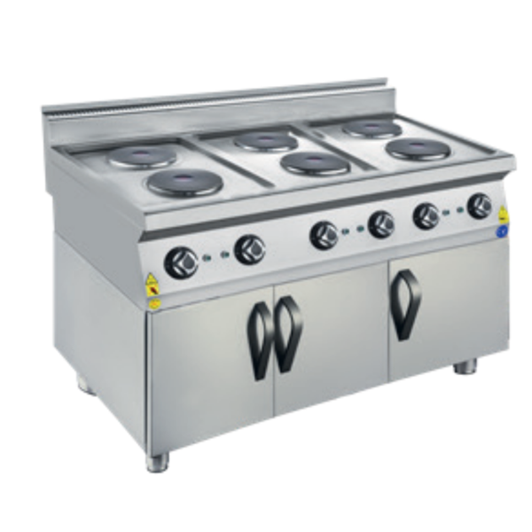 CSA Karacasan 900 Seri  Dolaplı 120 cm 6 Gözlü Elektrikli Ocak - Image 1