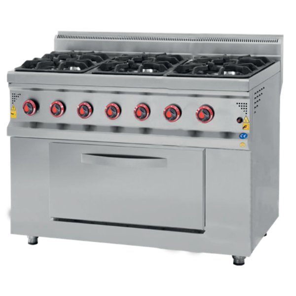 CSA Karacasan 900 Seri 120 cm 6 Gözlü Doğalgazlı Ocaklı Kuzineli Fırın 120x90x85cm
120x90x85Cm - Image 1
