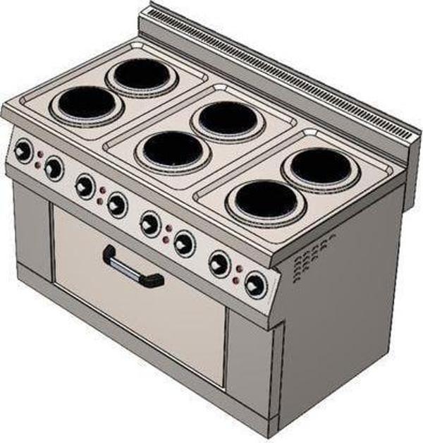 CSA Karacasan 900 Seri 120 cm 6 Gözlü Elektrikli Gemi Kuzinesi
120x90x85Cm - Image 1