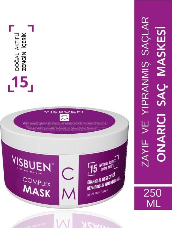 Visbuen Complex 15 Doğal Aktifli Onarıcı Besleyici Saç Bakım Maskesi Güçlendirici Nemlendirici - Image 1