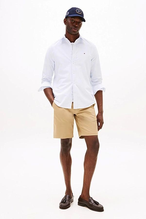 Tommy Hilfiger Erkek Normal Kesim Çizgili Heritage Oxford Mavi Gömlek MW0MW362380A9 - Image 1