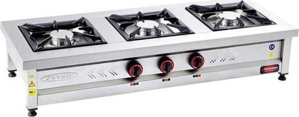CSA Karacasan Set Üstü Üçlü 3 Gözlü Doğalgazlı Ocak 140x60x25cm - Image 1
