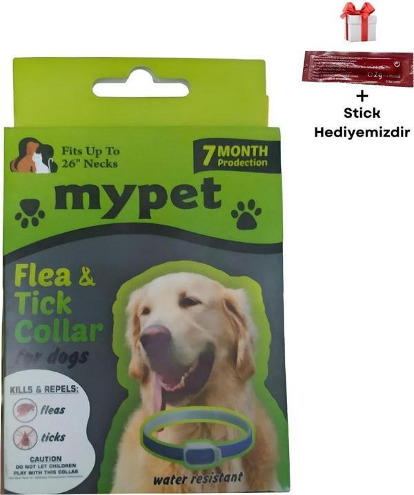 Mypet Köpek Bit Pire Tasması Koruma Suya Karşı Dayanklı Bit Pire Tasması Stick Hediyeli 1 Adet - Image 1