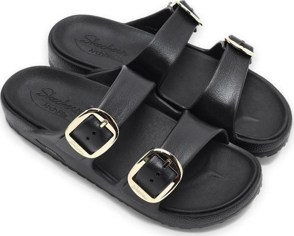 Skechers 111592 Arch Gold Star Çift Bantli Siyah Kadın Terlik - Image 1