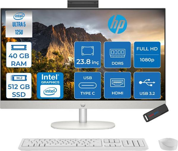 Hp 24-CR1021NT Intel Core Ultra 5 125U 40GB Ddr5 512GB SSD Windows 11 Pro Intel® Aı Boost 23.8 Inç IPS Fullhd All In One Bilgisayar B05RSEAP17 + Zetta Flash Bellek - Image 1