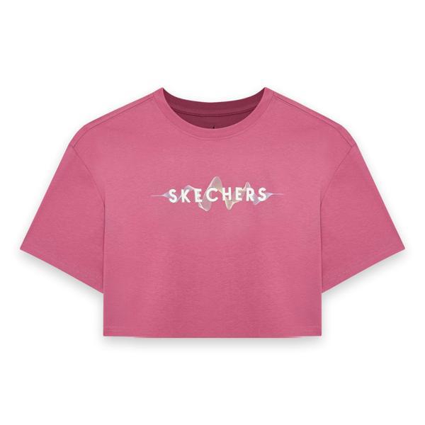 Skechers S242142 W Light Weight Regular Pembe Kadın T-Shirt - Image 1