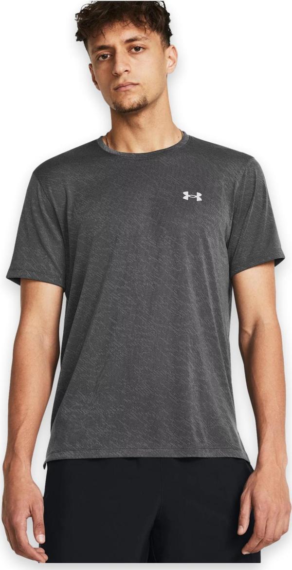 Under Armour 1386681 Ua Launch Camo Sleeve Gri Erkek T-Shirt - Image 1