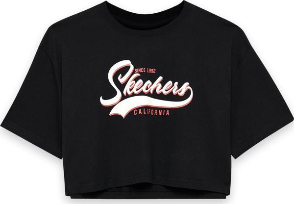 Skechers S242149 W ight Weight Crop Siyah Kadın T-Shirt - Image 1