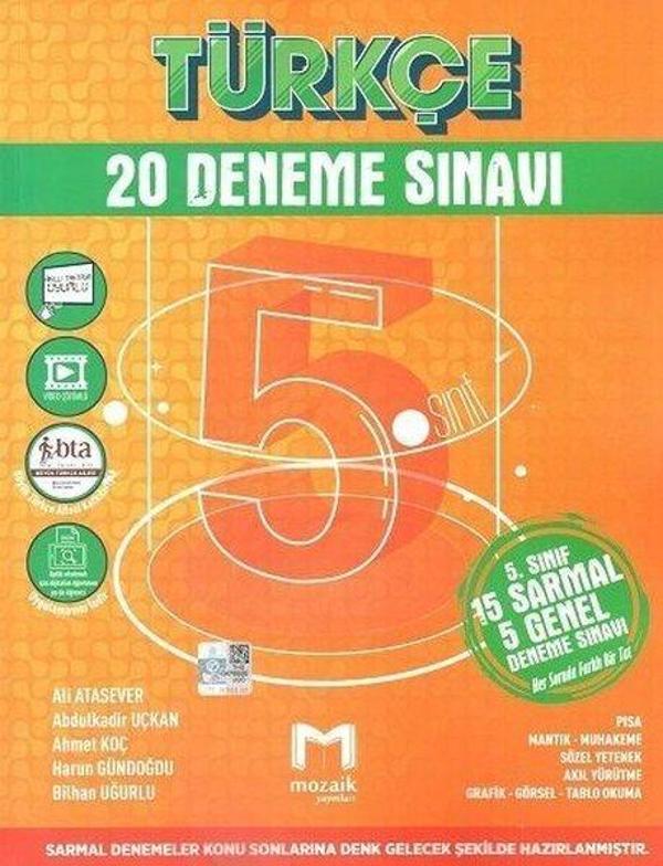 2023 5.Sınıf Türkçe 20 Deneme - Mozaik - Ders Kitapları - Image 1