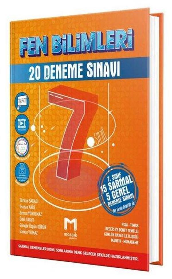 2023 7.Sınıf Fen Bilimleri 20 Deneme - Mozaik - Ders Kitapları - Image 1