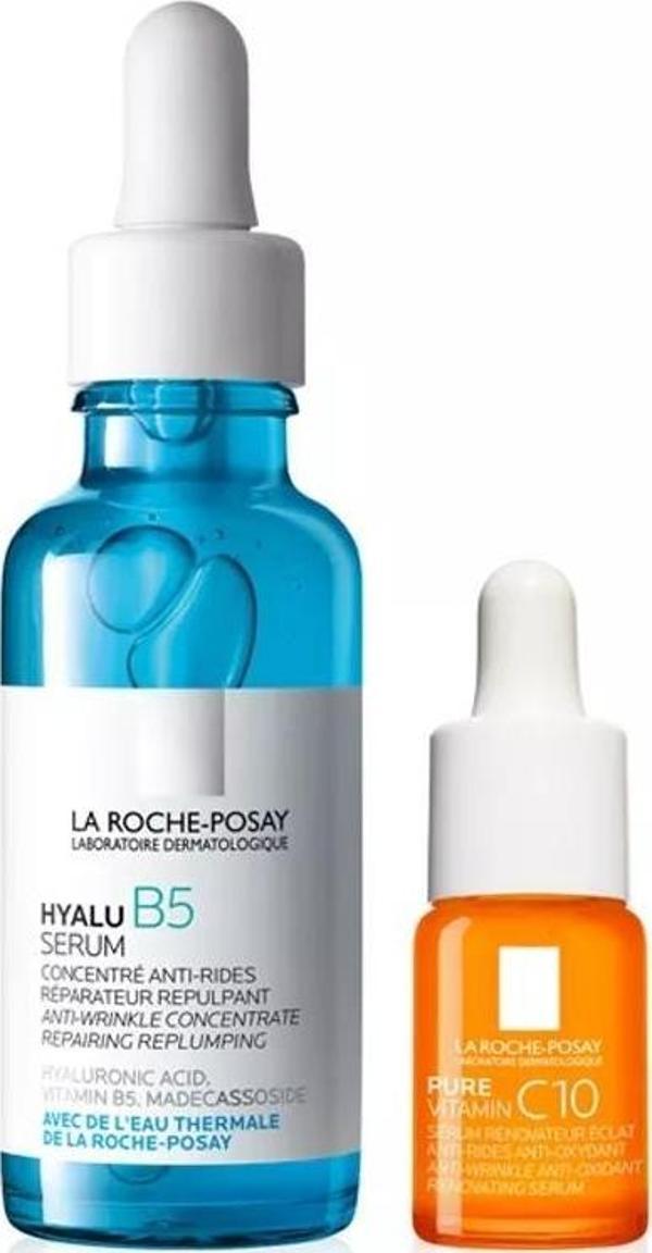 La Roche-Posay Hyalu B5 Dolgunlaştırıcı Serum 30 ml & Vitamin C10 Işıltı Veren Serum 10 ml - Image 1
