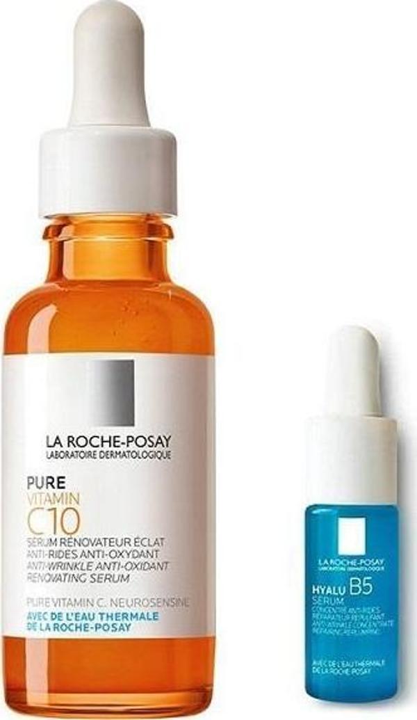 La Roche-Posay Vitamin C10 Işıltı Veren Serum 30 ml & Hyalu B5 Dolgunlaştırıcı Serum 10 ml - Image 1