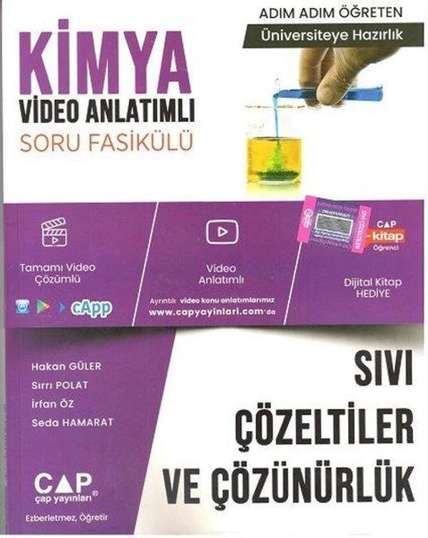 2023 Kimya Sıvı Çözeltiler ve Çözünürlük Video Anlatımlı Soru Fasikülü - Çap Yayınları - Image 1
