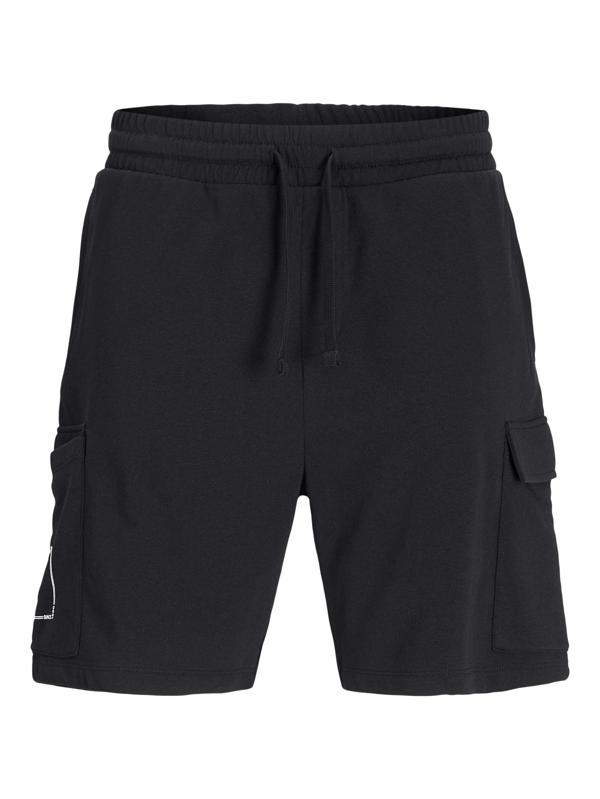 Jack Jones Jpstkane Scrıpt Sweat Shorts Mıd Erkek Siyah Şort 12269442-02 - Image 1