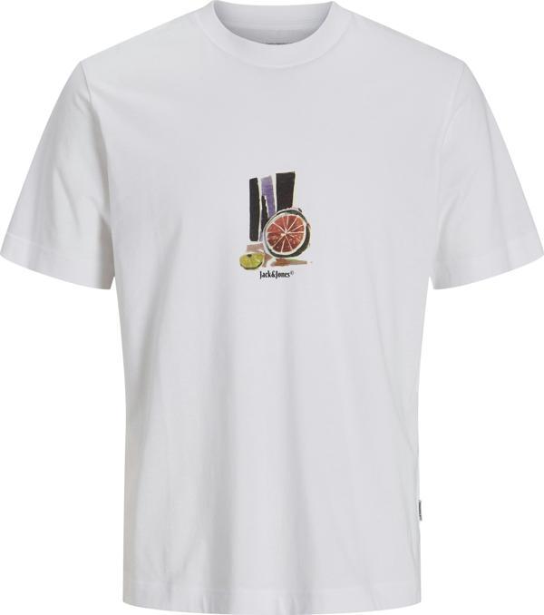 Jack Jones Jorvarenna Tee Ss Crew Neck Erkek Beyaz Tshirt 12273162-01 - Image 1