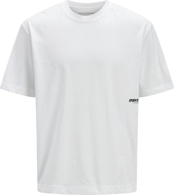 Jack&Jones Jcounıon Small Prınt Tee Ss Crew Neck Erkek Beyaz Tshirt 12273440-01 - Image 1