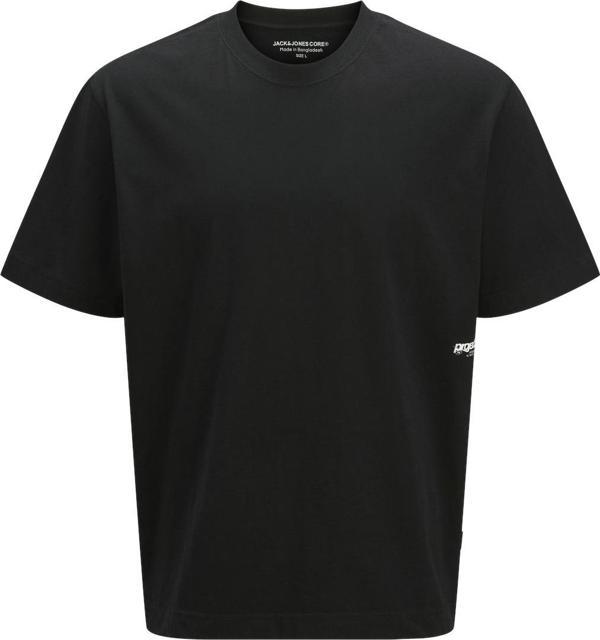 Jack&Jones Jcounıon Small Prınt Tee Ss Crew Neck Erkek Siyah Tshirt 12273440-02 - Image 1