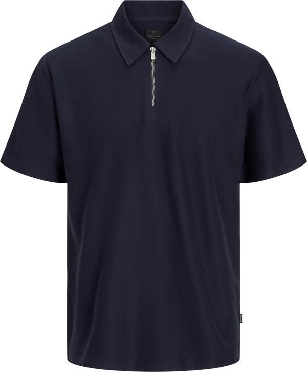 Jack&Jones Jprblaandrew Ss Zıp Polo Erkek Lacivert Tshirt 12274108-04 - Image 1