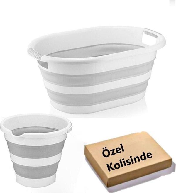 Ahir Ticaret Multi 2'Li Katlanabilir Sepet Ve Kova Seti - Image 1