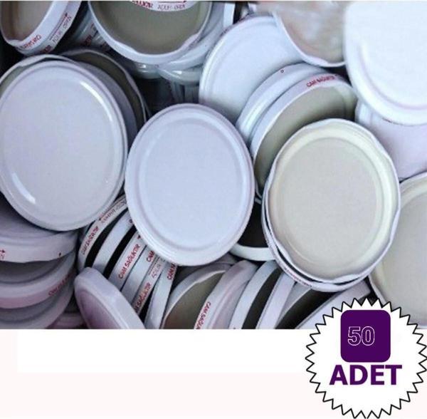 Ahir Ticaret Konserve Kapağı-Kavanoz Kapağı Çift Silikonlu Cam Şişe Kapağı 50 Adet - Image 1