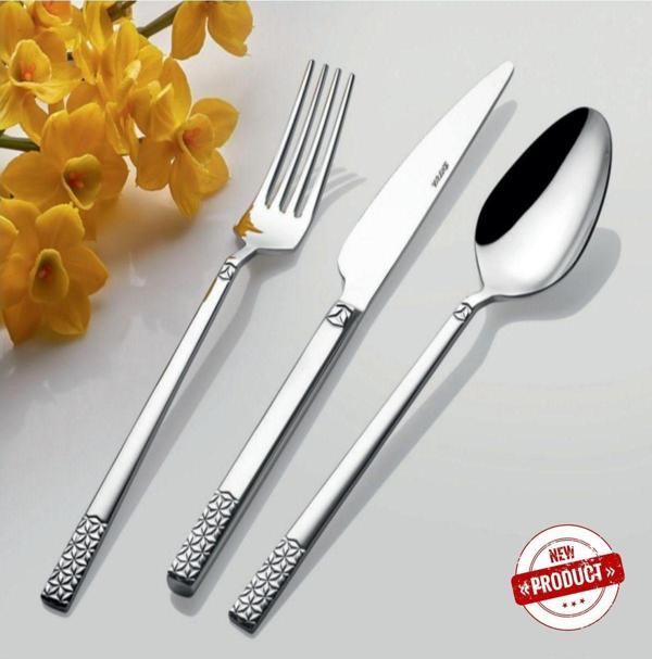 Ahir Ticaret İnter Çelik Yıldız Model Kaşık-Çatal-Bıçak Seti 89 Parça ( 12 Kişilik ) - Image 1
