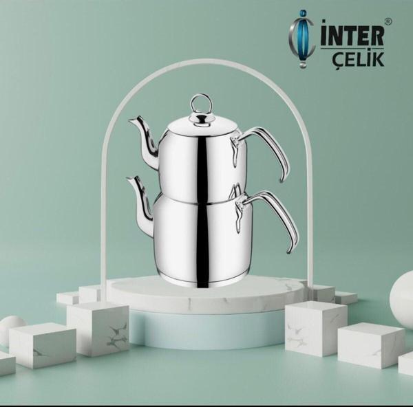 İnter Çelik Sahra Mini Boy Çaydanlık - Image 1