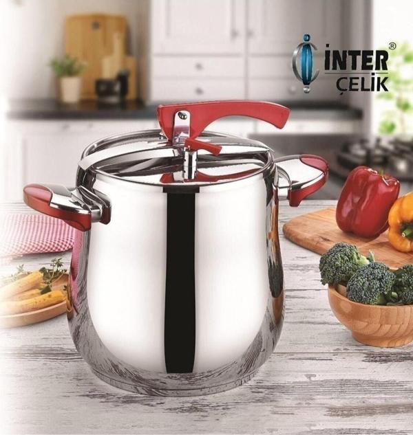 İnter Çelik Güveç Model Düdüklü Tencere 10 Lt - Image 1
