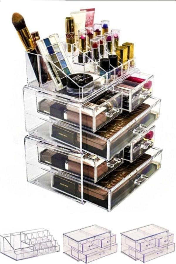 Ahir Ticaret Makyaj Düzenleyici Set 5 Katlı 6 Çekmeceli Akrilik Organizer - Image 1