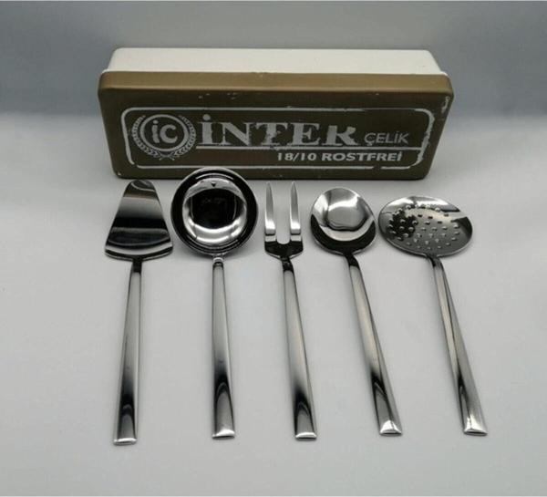 İnter Çelik Nil Model Servis Takımı 5 Prç. - Image 1