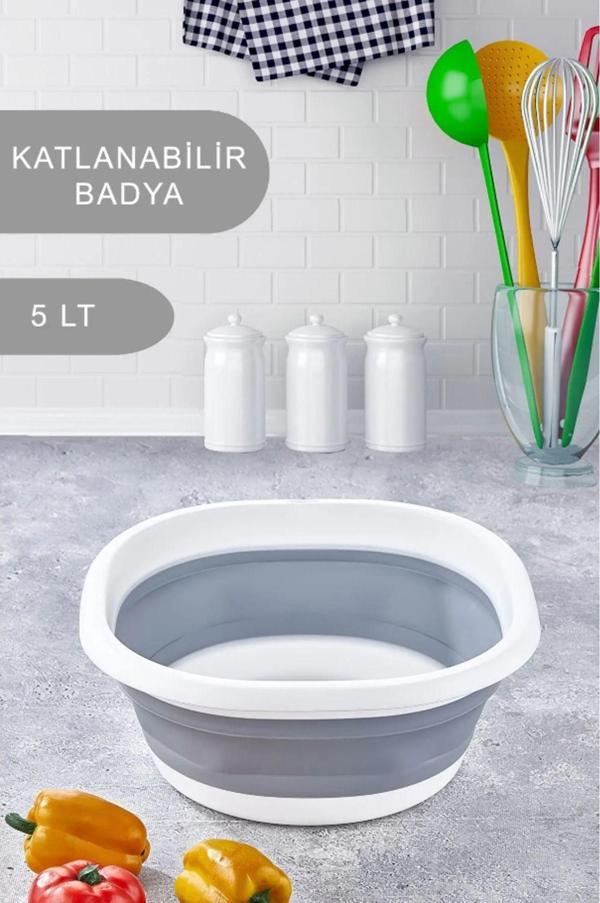 Ahir Ticaret Katlanabilir Leğen Akordiyon Badya 5 Lt Leğen Katlanabilir Badya - Image 1