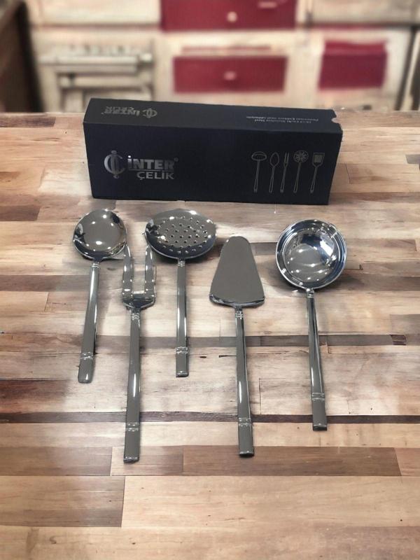 Ahir Ticaret İnter Çelik Erva Model Servis Takımı 5 Prç. - Image 1