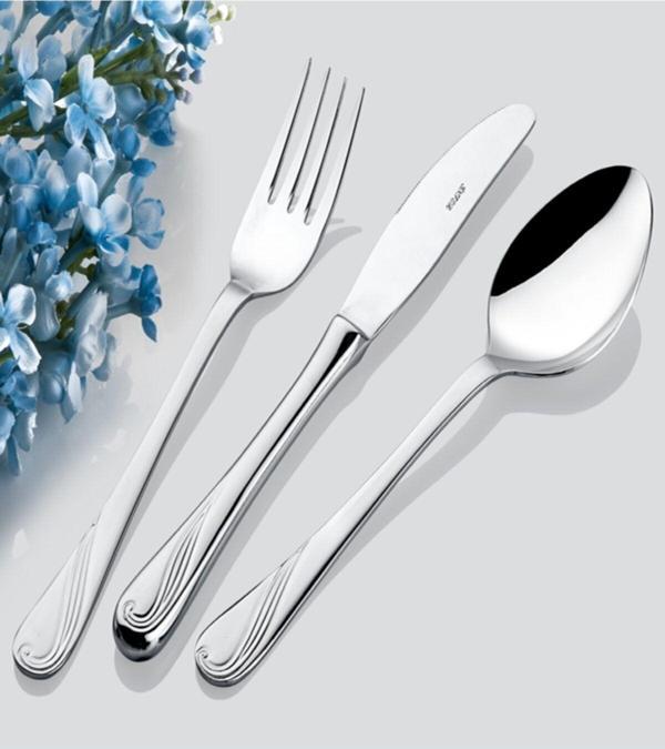 İnter Çelik Bahar Model 12'Li Pasta - Tatlı Bıçak - Pasta Tatlı Bıçağı - Image 1