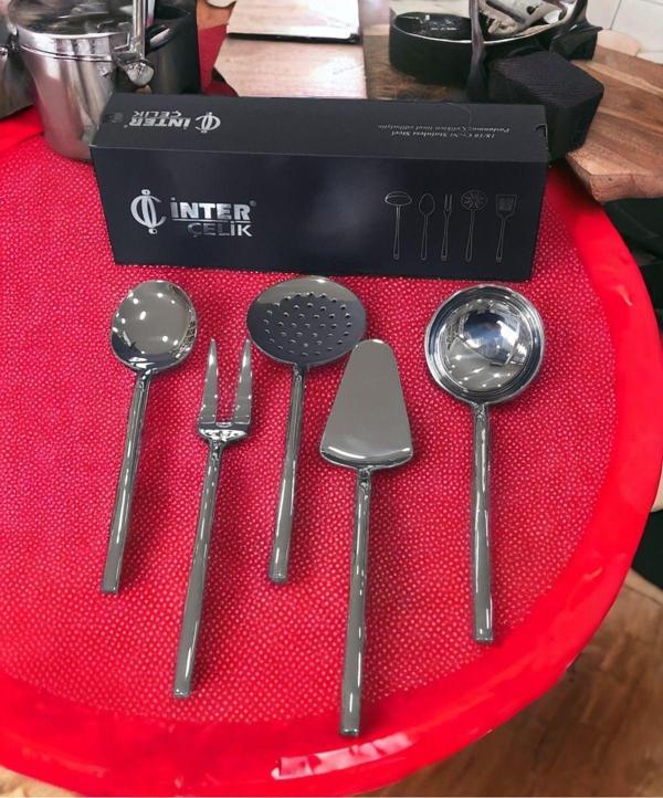 Ahir Ticaret İnter Çelik Işıl Model Servis Takımı 5 Prç. - Image 1