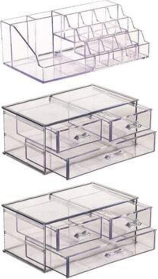 Irak Plastik Makyaj Düzenleyici Set 5 Katlı 6 Çekmeceli Akrilik Organizer - Image 1