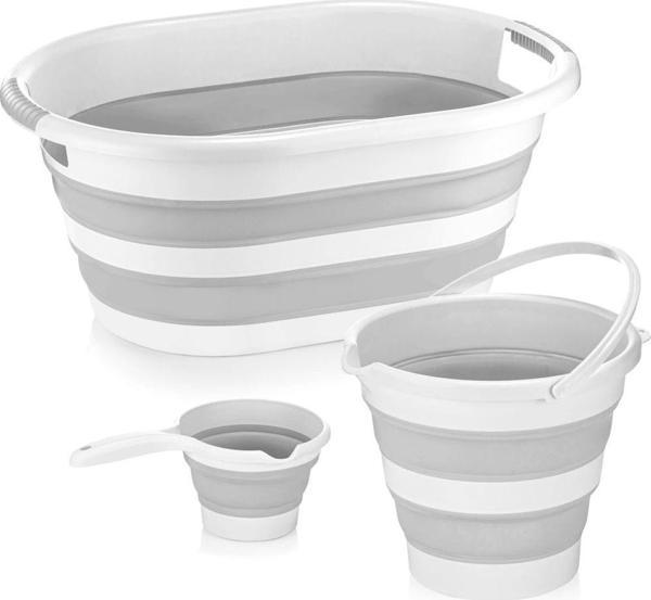 Mim Life Çamaşır Seti Multi 3'Lü Set 25 L Sele 12 Litre Kova 1,2Litre Maşrapa - Image 1