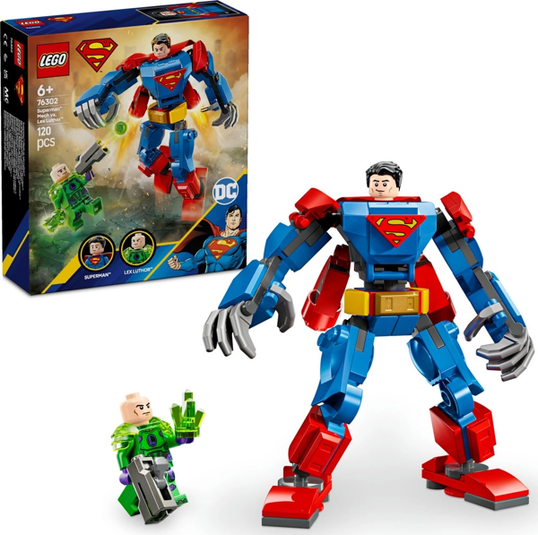 LEGO DC Superman Robotu, Lex Luthor’a Karşı Süper Kahraman Oyuncak Figürü 76302 - Image 1