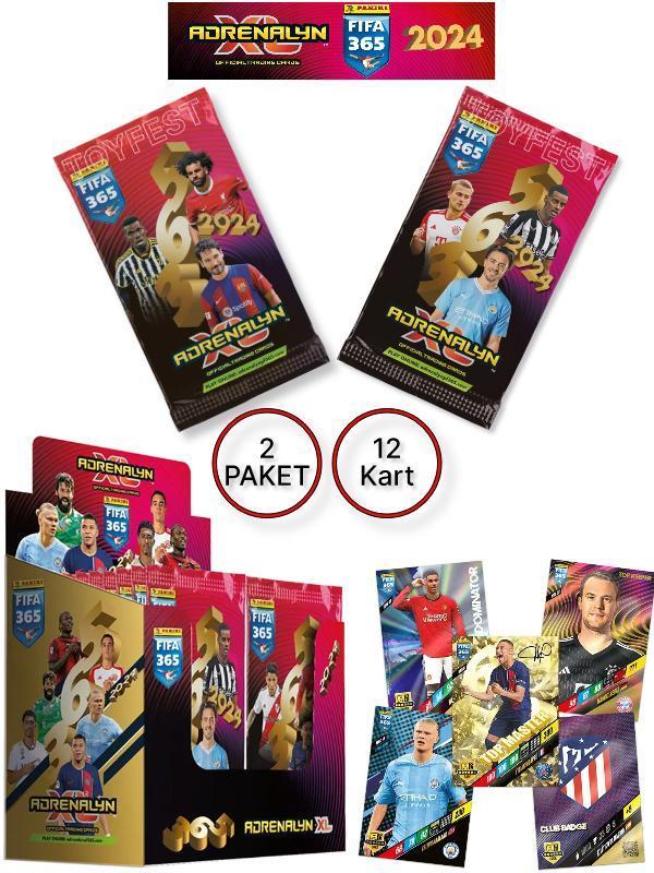 Panini Adrenalyn Fifa 365 - 2024 Official Trading Card Futbolcu Kartları Etiketi ( 2 PAKET ) - Image 1