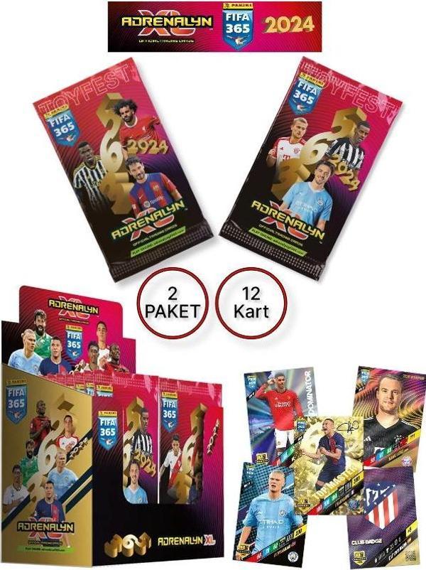 Panini Adrenalyn Fifa 365 - 2024 Official Trading Card Futbolcu Kartları Etiketi ( 2 PAKET ) - Image 1