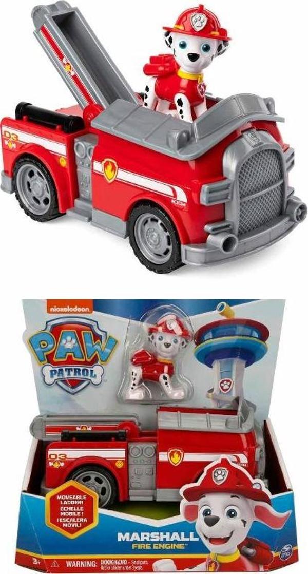 Paw Patrol Görev Aracı ve Kahraman Seti - Marshall - 15 cm - Image 1