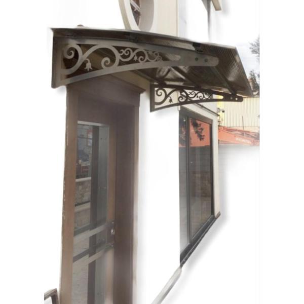 Metal Taşıyıcılı Kapı Üstü Pratik Sundurma 130x120 Md2 - Image 1