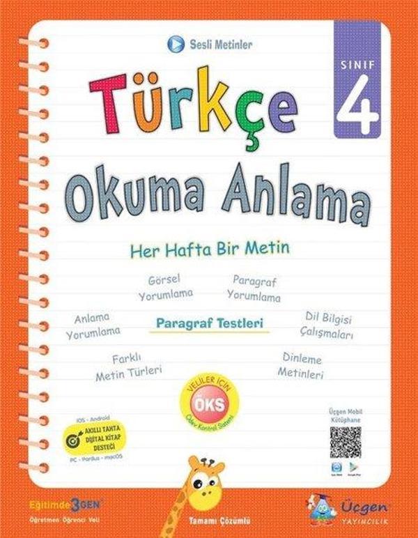 4.Sınıf Türkçe Okuma Anlama - Üçgen Yayıncılık - Image 1