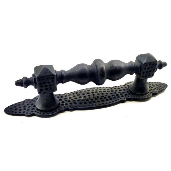 Antika Tarz Dekoratif Pirinç Ağır Kapı Çekme Kolu - Küçük, 215x40 mm, Oksit - Image 1