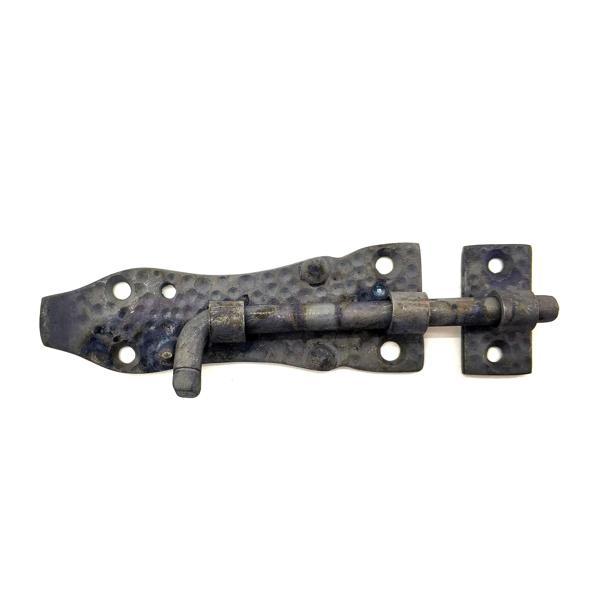 Antika Tarz Dekoratif Pirinç Dövme Kapı Sürgüsü - 7,5cm, Oksit - Image 1